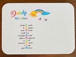 Danke für alles... Karte Abschied Erzieherin Kindergarten Kita | Etsy