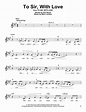 To Sir, With Love (Pro Vocal) - Print Sheet Music Now