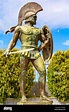 Sparta, Griechenland close-up spartan statue von Leonidas, König von ...