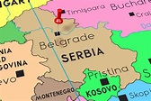 Serbia, Belgrado - Capital, Fijado En Mapa Político Stock de ...