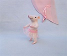 White ballet mouse doll Rat ballerina figurine Mouse soft | Etsy