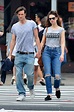 Lily James enjoying a day out with boyfriend Matt Smith in New York