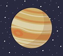 planeta del sistema solar de dibujos animados en estilo plano. planeta ...