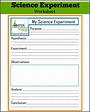 Steps Science Experiment Worksheet