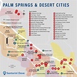 PALM SPRINGS HOTEL MAP - Downtown & Desert Cities | Palm springs, Palm ...