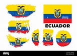 Bandera del Ecuador, República del Ecuador. Plantilla para diseño de ...