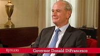 (NJ) Gov. Donald DiFrancesco interview 8.17.2022 (Center on the ...