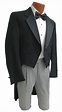 Men's Black Tuxedo Tailcoat Long Tails Wool Formal Wh… - Gem