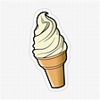 Vanilla Ice Cream Cone Stickers for Sale | Bubble stickers, Cool ...
