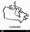 Canadá mapa contorno - Lisa mapa vector de forma simplificada del país ...