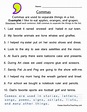 Comma List Worksheet by Teach Simple
