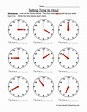 Time to the Hour Worksheet by Teach Simple