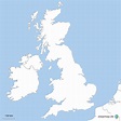 StepMap - Umrisskarte Großbritannien - Landkarte für Großbritannien