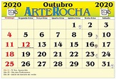 ARTEROCHA: CALENDÁRIO MÊS DE OUTUBRO 2020