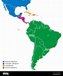 Mapa de las subregiones de América Latina. Las subregiones del Caribe ...