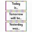 Rainbow Visual Timetable - Today, Tomorrow and Yesterday plus Days of ...