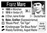 Franz Marc - Steckbrief Brühmte Personen | gratis Lernplakat Wissens ...