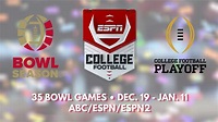 Espn College Football Bowl Games Printable Schedule Pdf - Printable Online