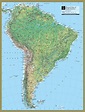 South America Physical Wall Map by National Geographic - MapSales