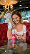 Summer Lynn Hart, femmes, blonde, hauts blancs, souriant, Coca-Cola ...