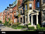 Edificios de apartamentos de Back Bay en Boston, Massachusetts ...