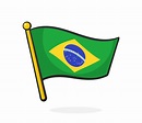 caricatura, ilustración, de, bandera, de, brasil, en, flagstaff ...