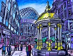 Ireland North - Victoria Square Belfast Painting by Harv Harbinson
