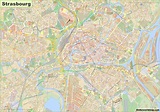 Large detailed map of Strasbourg