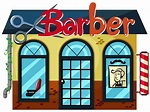 A barber shop on white background 420206 Vector Art at Vecteezy