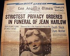 Death of Jean Harlow... - RareNewspapers.com