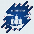 Happy Columbus Day National USA Holiday Greeting Card Vector ...