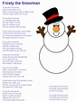 Frosty the Snowman lyrics | Christmas songs lyrics, Frosty the snowman ...