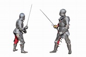 Caballeros con armadura. los caballeros medievales con armadura de ...