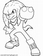 Sonic Knuckles de Sonic 2 Movie Coloring Pages - Sonic the Hedgehog 2 ...