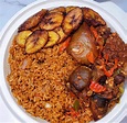 Jollof rice meat and plantain-Nigerian food | Food, Nigerian food ...