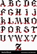 Gothic alphabet Royalty Free Vector Image - VectorStock