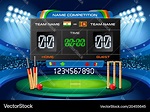 Cricket scoreboard background Royalty Free Vector Image