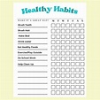 Healthy Habits Checklist, Kids Daily Routine, Printable Daily Routine ...