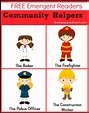 Free Community helpers emergent readers - The Measured Mom