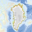 Mapa para imprimir de Groenlandia Mapa físico de Groenlandia. GRID ...