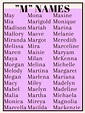 28 popular girl names that start with m – Artofit