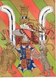 Heraldic achievement forming the Garter stall plate of John Beaufort ...