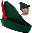 Spooktacular Creations Felt Robin Hood Hats with Feather One Size Fits ...