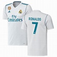 Men's adidas Ronaldo White Real Madrid 2017/18 Home Authentic Patch Jersey