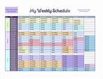 Weekly Schedule Template Excel | task list templates