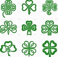 Collection of Celtic Knot Shamrocks including three and four leaf ...