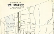 Historical map of Wallingford, Connecticut created in 1893 - CT Restored