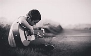 Free Images : person, music, black and white, guitar, boy, male, love ...