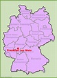 Frankfurt location on the Germany map - Ontheworldmap.com