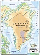 Greenland Physical Wall Map by GraphiOgre